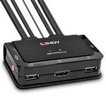 LINDY 42345 AUDIO CABLE 2 PORT HDMI 20 USB 20 AND KVM SWITCH BLACK