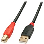 LINDY 42761 ACTIVE USBA TO USBB 20 CABLE 10M BLACKRED