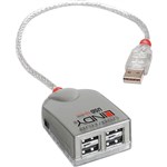 LINDY 42998 SMART 4PORT HUB USBA 20 GREY