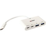 LINDY 43093 4PORT HUB USBC TO USBA POWER DELIVERY WHITE