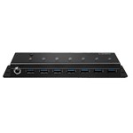 LINDY 43128 INDUSTRIAL METAL 7PORT HUB USBA 30 BLACK