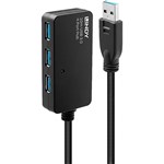 LINDY 43159 ACTIVE EXTENSION PRO 4PORT HUB USBA 30 10M BLACK