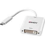 LINDY 43243 ADAPTER CONVERTER USB TYPE C TO DVID WHITE