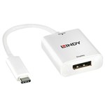 LINDY 43245 ADAPTER CONVERTER USB TYPE C TO DISPLAYPORT WHITE