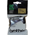 BROTHER M831 NON LAMINATED LABELLING TAPE 12MM BLACK ON GOLD