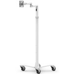 COMPULOCKS RISE FREEDOM ROLLING MEDICAL TROLLEY WITH TABLET ARM WHITE