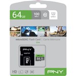 PNY ELITE PERFORMANCE CLASS 10 UHSI U1 MICRO SDXC FLASH MEMORY CARD 64GB