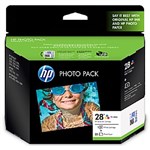 HP 28 PHOTO VALUE PACK 28 COLOUR  25 SHEET PHOTO PAPER