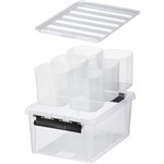 ORTHEX SMARTSTORE CLASSIC 15 STORAGE BOX 14 LITRE CLEARBLACK  6 INSERTS