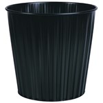 ESSELTE ELEMENTS FLUTELINE WASTE BIN METAL 15 LITRE BLACK