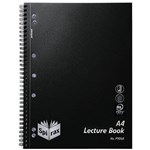 SPIRAX P906A LECTURE BOOK 7MM RULED 7 HOLE PUNCHED WIRO BOUND A4 BLACK