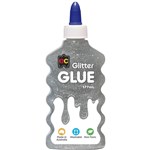 EDUCATIONAL COLOURS GLITTER GLUE 177ML SILVER