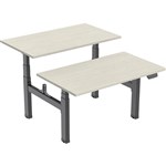 ERGOVIDA EED643D ELECTRIC BACK TO BACK SITSTAND DESK 2 PERSON 1800 X 750MM BLACKLIGHTWOOD
