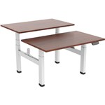 ERGOVIDA EED643D ELECTRIC BACK TO BACK SITSTAND DESK 2 PERSON 1800 X 750MM WHITEDARK WALNUT
