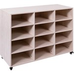 ELIZABETH RICHARDS MOBILE STORAGE UNIT 12 BAY 1180 X 450 X 860MM WHITE OAK