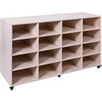 ELIZABETH RICHARDS MOBILE STORAGE UNIT 16 BAY 1440 X 450 X 860MM WHITE OAK