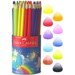 FABERCASTELL JUNIOR TRIANGULAR COLOUR PENCILS ASSORTED PACK 12
