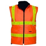 PRIME MOVER MY214 WATERPROOF POLAR FLEECE LINED VEST REVERSIBLE WITH MICRO PRISM TAPE