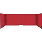 FILASORB MOBILE ACOUSTIC TABLE DIVIDER USHAPE 406 X 914 X 445MM LIPSTICK RED