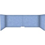 FILASORB MOBILE ACOUSTIC TABLE DIVIDER USHAPE 406 X 914 X 445MM PERIWINKLE