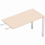 OBLIQUE HEIGHT ADJUSTABLE DESK RETURN 1200 X 600MM SNOW MAPLE
