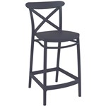SIESTA CROSS BARSTOOL 650MM ANTHRACITE