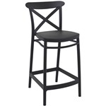 SIESTA CROSS BARSTOOL 650MM BLACK