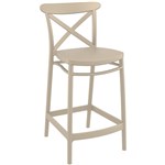 SIESTA CROSS BARSTOOL 650MM TAUPE