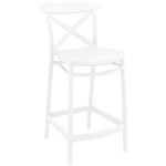 SIESTA CROSS BARSTOOL 650MM WHITE