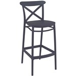 SIESTA CROSS BARSTOOL 750MM ANTHRACITE