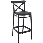 SIESTA CROSS BARSTOOL 750MM BLACK