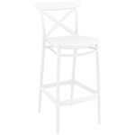 SIESTA CROSS BARSTOOL 750MM WHITE