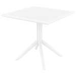 SIESTA SKY TABLE 800 X 800 X 740MM WHITE