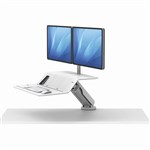 FELLOWES LOTUS RT SIT STAND WORKSTATION DUAL MONITOR 901 X 603MM WHITE