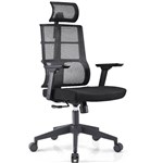 JEFFERSON EXECUTIVE CHAIR HIGH MESH BACK ARMS BLACK