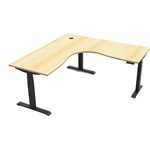 RAPIDLINE BOOST HEIGHT ADJUSTABLE CORNER WORKSTATION 1800 X 1800MM NATURAL OAKBLACK