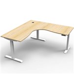 RAPIDLINE BOOST HEIGHT ADJUSTABLE CORNER WORKSTATION 1800 X 1800MM NATURAL OAKWHITE