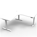 RAPIDLINE BOOST HEIGHT ADJUSTABLE CORNER WORKSTATION 1800 X 1800MM NATURAL WHITEWHITE