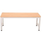 RAPIDLINE SINGLE SIDED BENCH SEAT 1000 X 360 X 400MM SILVER GREYLIGHT OAK
