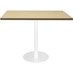 RAPIDLINE SQUARE MEETING TABLE DISC BASE 900MM NATURAL OAKWHITE