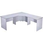 RAPID VIBE CORNER WORKSTATION COMPLETE 1800 X 1800 X 600MM GREY