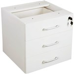 RAPID VIBE FIXED DESK PEDESTAL 3 DRAWER LOCKABLE 465 X 447 X 454MM WHITE