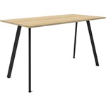 RAPIDLINE ETERNITY HIGH BAR TABLE 1800 X 900MM NATURAL OAK  BLACK