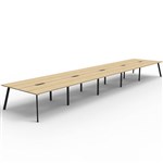 RAPIDLINE ETERNITY WORKSTATION 10 PERSON BACK TO BACK 1200 X 750MM NATURAL OAK  BLACK