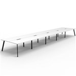 RAPIDLINE ETERNITY WORKSTATION 10 PERSON BACK TO BACK 1500 X 750MM NATURAL WHITE  BLACK