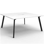 RAPIDLINE ETERNITY WORKSTATION 2 PERSON BACK TO BACK 1500 X 750MM NATURAL WHITE  BLACK