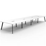 RAPIDLINE ETERNITY WORKSTATION 8 PERSON BACK TO BACK 1800 X 750MM NATURAL WHITE  BLACK