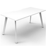 RAPIDLINE ETERNITY WORKSTATION 1 PERSON 1200 X 750MM NATURAL WHITE  WHITE SATIN