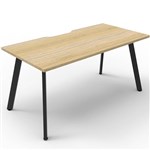 RAPIDLINE ETERNITY WORKSTATION 1 PERSON 1500 X 750MM NATURAL OAK  BLACK