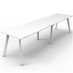 RAPIDLINE ETERNITY WORKSTATION 2 PERSON 1200 X 750MM NATURAL WHITE  WHITE SATIN